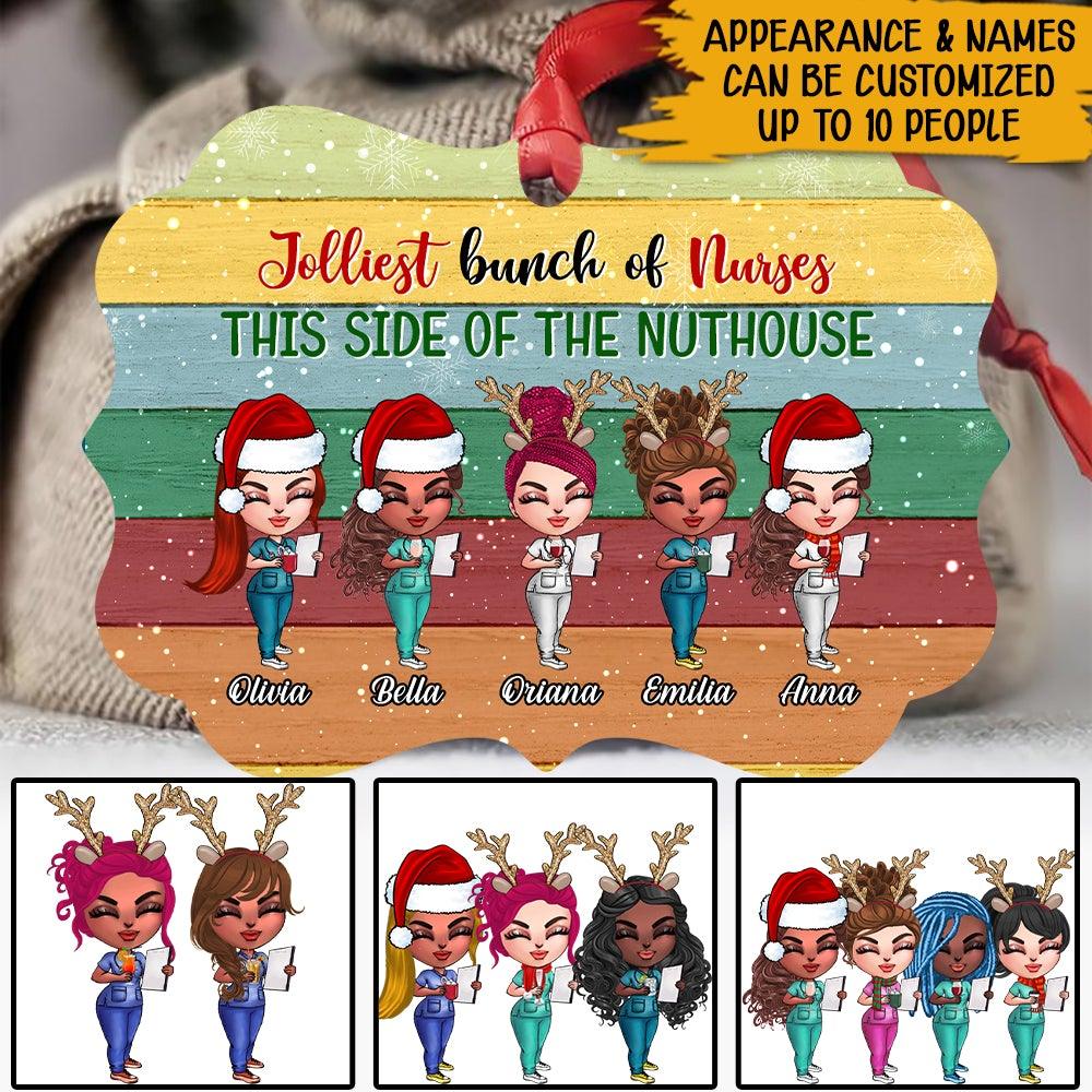 Nurses Custom Christmas Ornament Jolliest Bunch Of Nurses Christmas Personalized Gift For Nurses - PERSONAL84