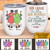 Old Best Friend Custom Wine Tumbler Our Laughs Limitless Personalized Gift - PERSONAL84