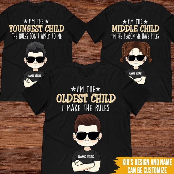 oldest middle and youngest child shirts