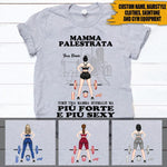 Palestrata Custom Italian T Shirt Gym Mom Personalized Gift - PERSONAL84