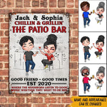 Patio Custom Metal Sign Good Friends Good Times Neighbors Listen To Music Funny Decor Personalized Gift - PERSONAL84
