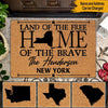 Patriot Custom Doormat Land Of The Free, Home Of The Brave Personalized Gift - PERSONAL84
