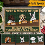 Perros Cerveza Custom Spanish Doormat Go Away Unless You Have Beer And Dog Treats Personalized Gift - PERSONAL84