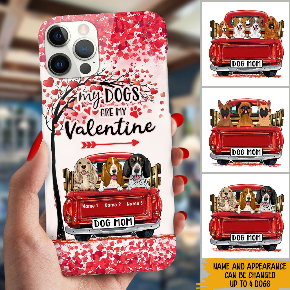 Dog Custom Phonecase My Dog Is My Valentine Personalized Galentine Gift For Dog Lover