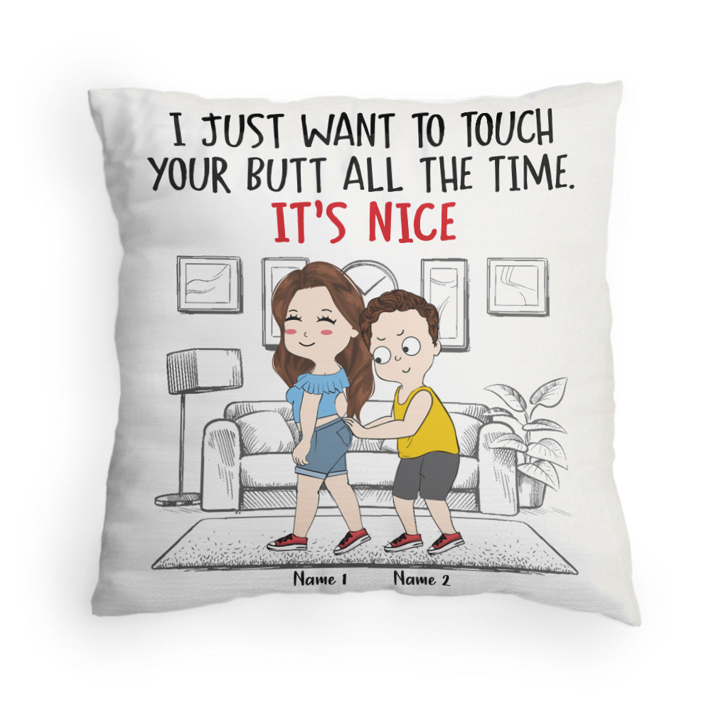 I just want to touch your butt all the time bestselling trendy design 2021  v5 Throw Pillow for Sale by DesigonDesigner
