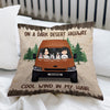Camping Custom Pillow On A Dark Dessert Highway Cool Wind In My Hair Personalized Gift