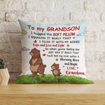 Grandma Custom Pillow Hugged This Feel My Love Within Bear Personalized Gift