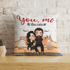 Cat Custom Pillow You Me And The Cat Couple Personalized Gift