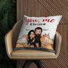 Cat Custom Pillow You Me And The Cat Couple Personalized Gift
