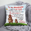Grandma Custom Pillow Hugged This Feel My Love Within Bear Personalized Gift