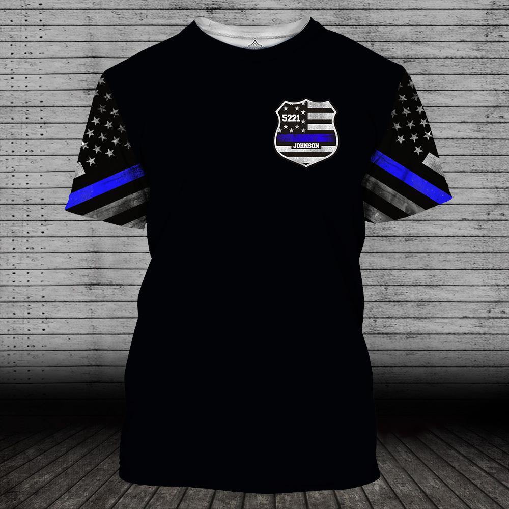 Police Custom All Over Printed Shirt I Back The Blue Personalized Gift - PERSONAL84