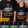 Pontoon Couple Custom Matching Shirt Captain And First Mate Personalized Gift