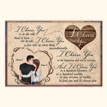 Couple Custom Poster I Choose You To Do Life With Hand In Hand Personalized Gift