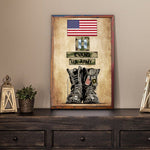 Veteran Custom Poster Name and Rank Personalized Gift