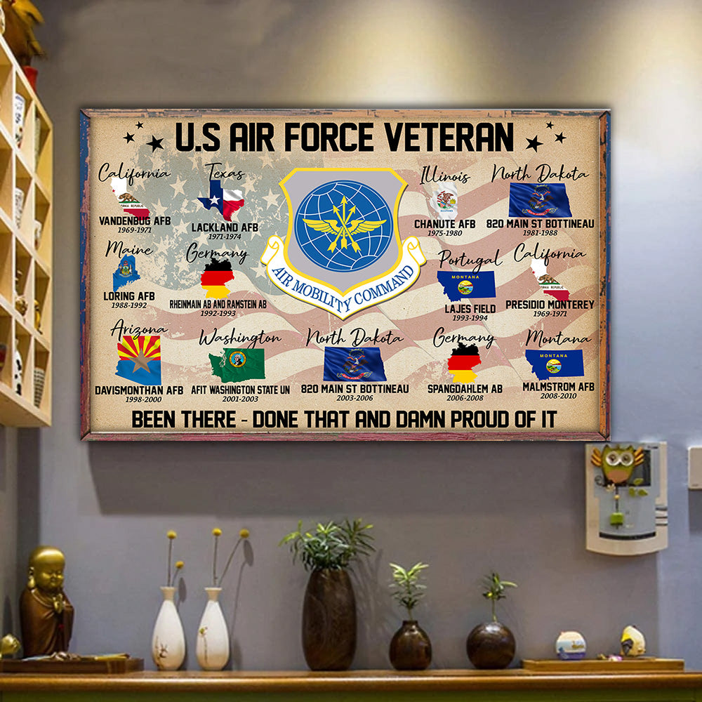 Veteran Custom Poster Divisions And Base Personalized Gift