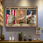 Veteran Custom Poster The Veteran The Myth The Legend Personalized Gift for Father's Day