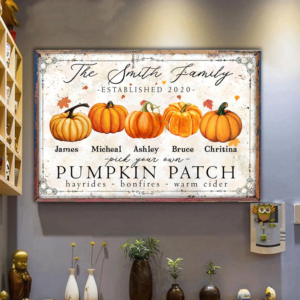 Halloween Custom Poster Pick Your Own Pumkin Patch Personalized Gift