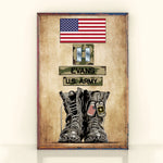 Veteran Custom Poster Name and Rank Personalized Gift