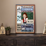 Teacher Custom Poster In This Classroom We Are A Team Personalized Gift