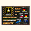 Veteran Custom Poster Military Base and Time Personalized Gift