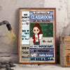 Teacher Custom Poster In This Classroom We Are A Team Personalized Gift