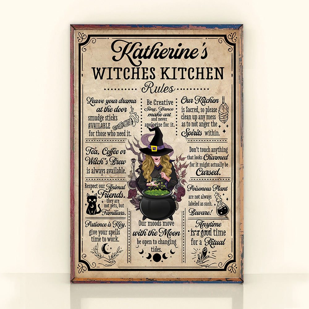 Witch Custom Poster Witches Kitchen Rules Personalized Gift For Halloween