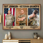 Veteran Custom Poster The Veteran The Myth The Legend Personalized Gift for Father's Day