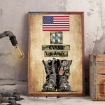 Veteran Custom Poster Name and Rank Personalized Gift