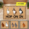 Rabbit Custom Doormat Hop On In Personalized Gift - PERSONAL84