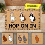 Rabbit Custom Doormat Hop On In Personalized Gift - PERSONAL84