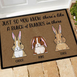 Rabbit Custom Doormat Just So You Know There's like A Bunch Of Bunnies In There - PERSONAL84