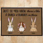 Rabbit Custom Doormat Just So You Know There's like A Bunch Of Bunnies In There - PERSONAL84