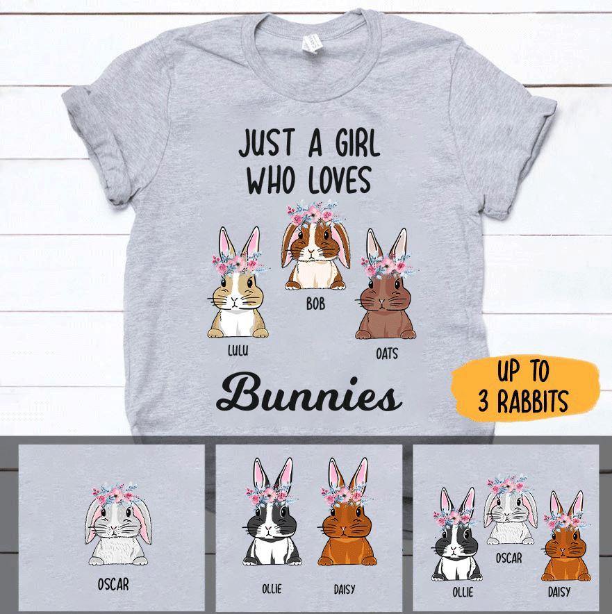 Rabbit Custom Shirt Just A Girl Who Loves Bunnies - PERSONAL84