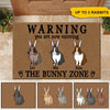 Rabbit Doormat Customized You Are Now Entering The Bunny Zone Personalized Gift - PERSONAL84
