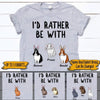 Rabbit Shirt Customized I&#39;d Rather Be With My Rabbits Personalized Gift - PERSONAL84