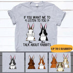 Rabbit Shirt Personalized Name and Breed Talk About Rabbits Personalized Gift - PERSONAL84