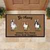 Rabbit Wine Custom Doormat Go Away Unless You Have Wine And Veggies - PERSONAL84