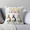 Rabbits Pillow Customized I Work Hard So My Rabbits Can Have A Better Life Personalized gifts - PERSONAL84