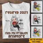 Retired Woman Custom Shirt I'm Retired Every Hour Is Happy Hour Personalized Retirement Gift - PERSONAL84