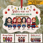 Sister Christmas Custom Ornament Always Sisters Personalized Best Friend Gift Sibling - PERSONAL84