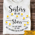 Sisters Custom Shirt Sisters Are Like Stars - PERSONAL84