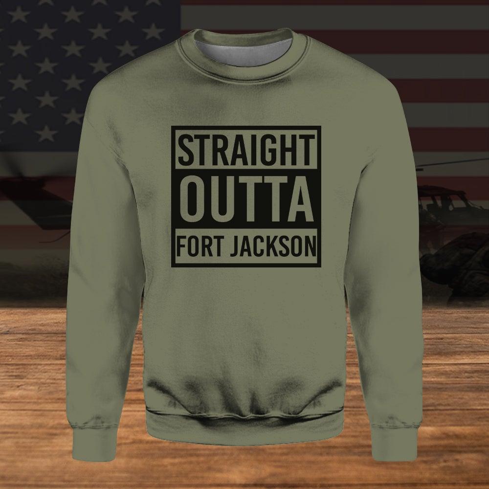 Soldier Custom All Over Printed Shirt Straight Outta Military Base Personalized Gift - PERSONAL84