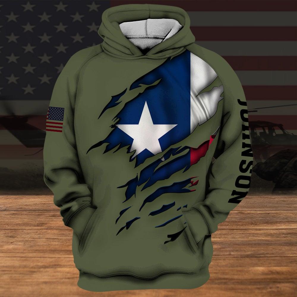 Soldier Custom All Over Printed Shirt Texas Patriot Personalized Gift - PERSONAL84