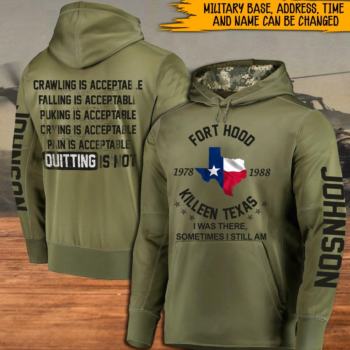 Soldier Custom Hoodie Quitting Is Not Personalized Gift - PERSONAL84