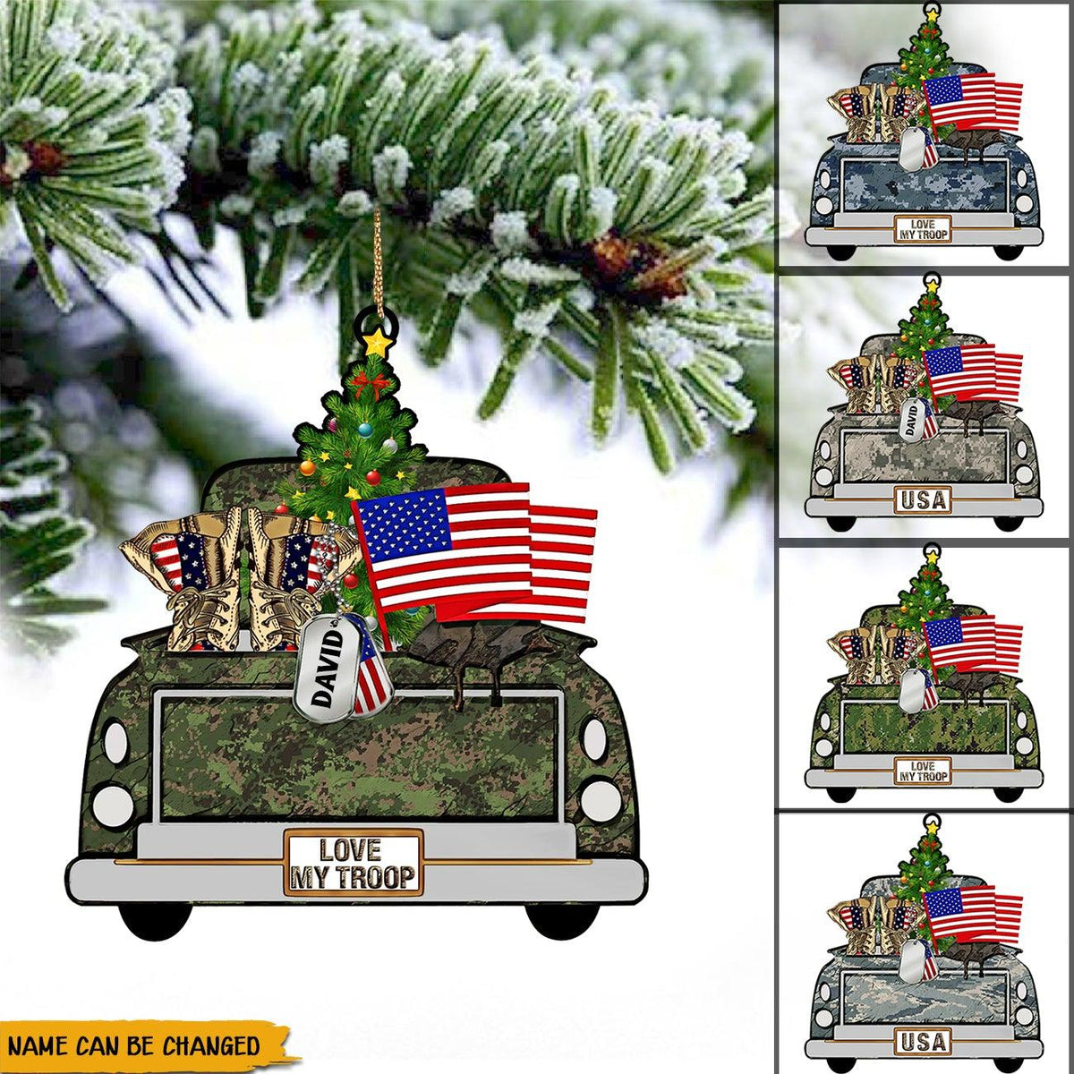 Soldier Custom Ornament Military Truck Personalized Gift - PERSONAL84