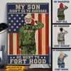 Soldier Custom Poster My Son Didn&#39;t Go To Harvard He Went To Military Base Personalized Gift - PERSONAL84