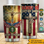 Soldier Custom Tumbler God's Got My Back Personalized Gift - PERSONAL84