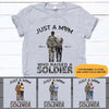 Soldier Mother&#39;s Day Custom T Shirt Just A Mom Who Raised A Soldier Personalized Gift - PERSONAL84