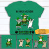 St. Patrick&#39;s Day Cats Custom T Shirt In March We Wear Green Personalized Gift - PERSONAL84