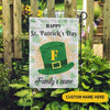 St. Patrick&#39;s Day Custom Garden Flag Happy St. Patrick&#39;s Day Personalized Gift - PERSONAL84